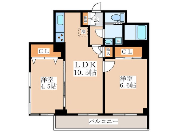 築地永谷タウンプラザ（８０４）の物件間取画像